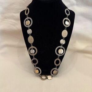 Premier Designs Silver and Gold Circle Necklace